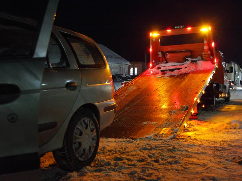 camion-rosso-con-luci-gialle